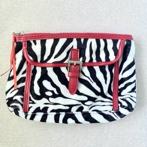 Zebra Print Makeup Accessory Bag